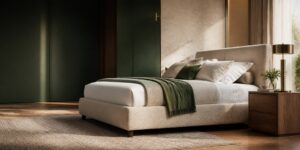 Оптимальна висота ліжка з матрацом у сучасній спальні Vito Palazzo
