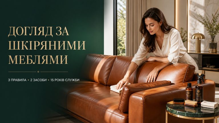 Догляд за шкіряними меблями — три правила і два засоби