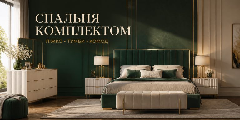 Спальня комплектом — ліжко, тумби та комод Vito Palazzo